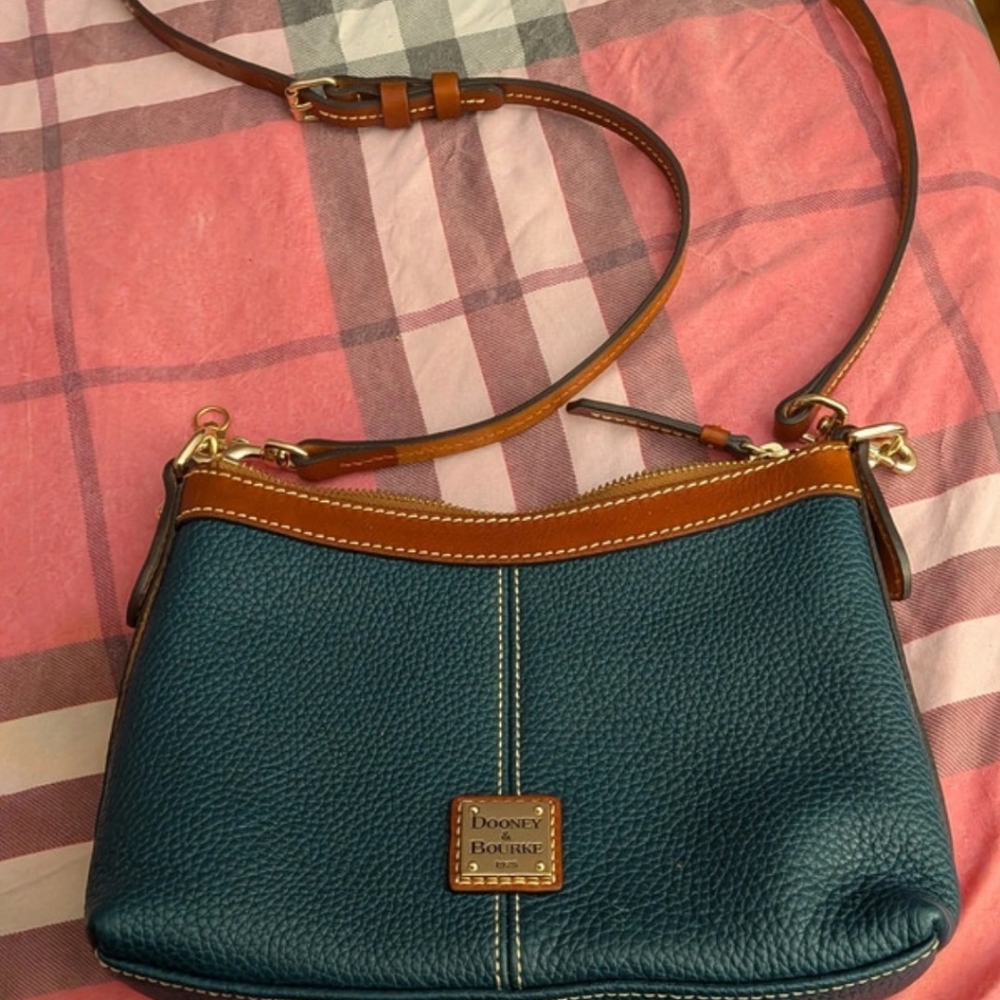 Dooney & Bourke Dark Teal Leather Shoulder Bag
